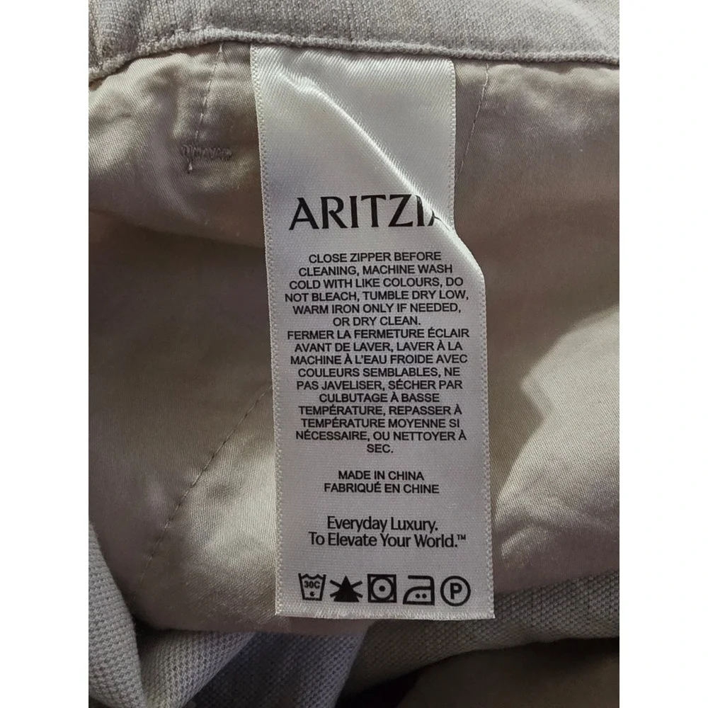 Aritzia The Effortless High Rise Wide Leg Linen Twill Pant In Cool Beige Sz 0